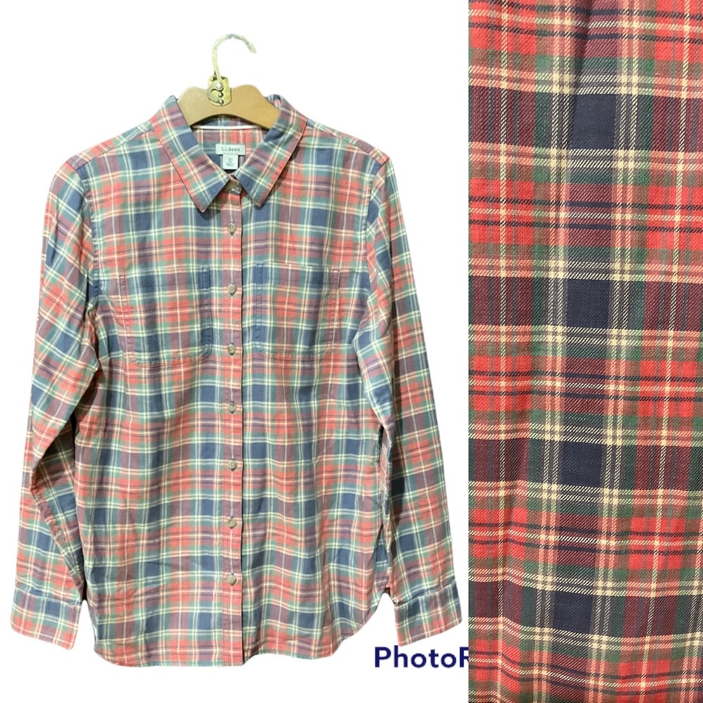 LL Bean Vintage cotton plaid button down